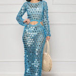Moroccan Nights Crochet Cover Up - L